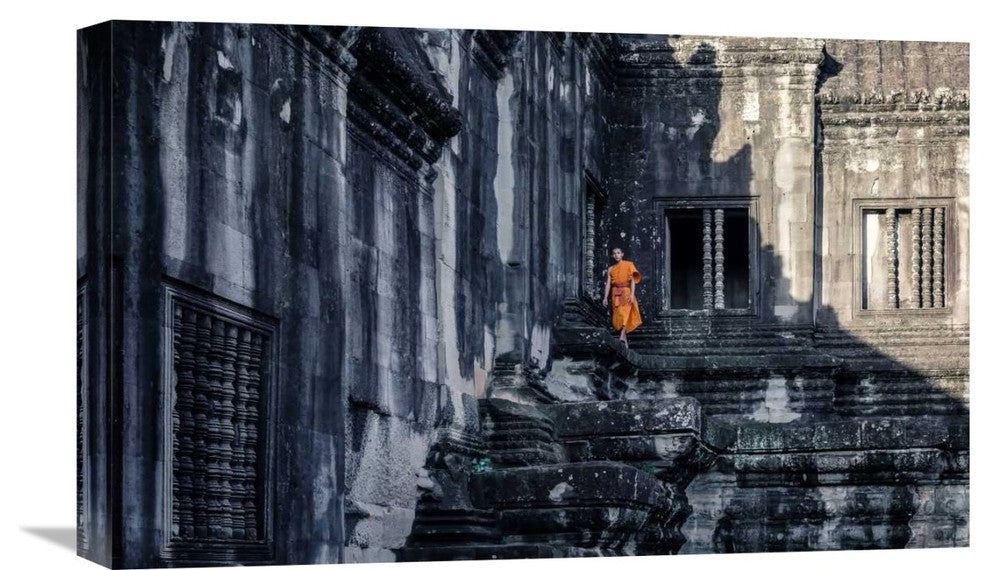 "The Young Monk" Stretched Canvas Giclee by Gloria Salgado Gispert, 22"x14"