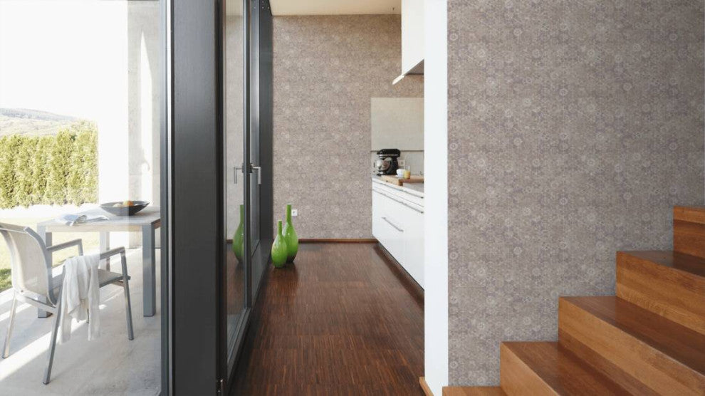Mosaic Textured Wallpaper Featuring Flower Petals, 373912