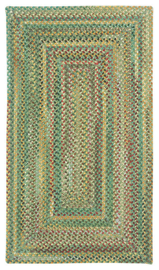 Sherwood Forest Concentric Braided Rectangle Rug, Pine Wood, 9'6"x9'6"