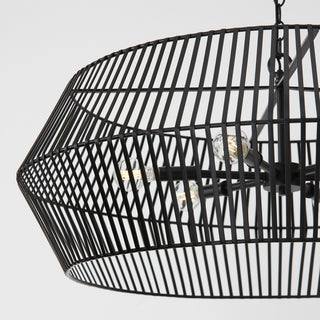 Capital Lighting 430361 Kaiya 6 Light 31"W Cage Pendant - Matte Brass