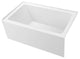 Vanity Art Alcove Soaking Acrylic Bathtub, Pure White, 54"x32", Right