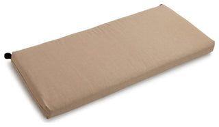 40"x19" Outdoor Spun Polyester Loveseat Cushion, Sandstone