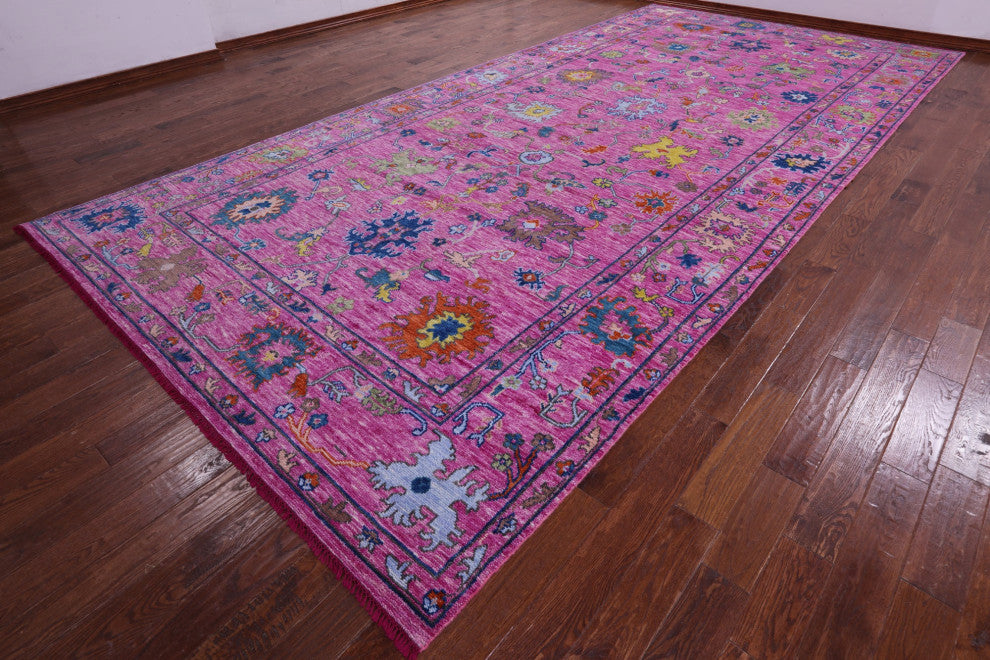 Turkish Oushak Hand-Knotted Wool Rug 8' 11" X 19' 0" - Q13572