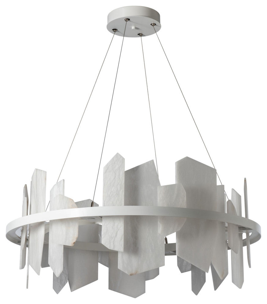 Volterra Circular LED Pendant, White