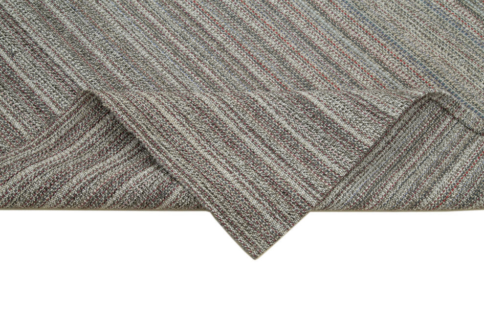 Rug N Carpet - Handmade Turkish 6' 7'' x 10' 8'' Modern Design Wool Kilim Rug