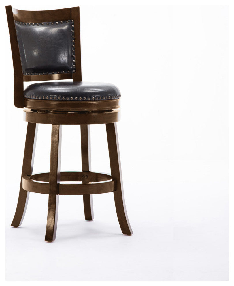 Bristol 24" Counter Height Swivel Stool, Cappuccino