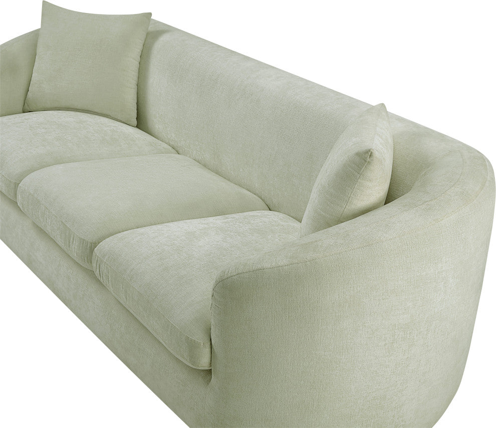 Penelope Upholstered Sofa, Mint, Chenille Fabric