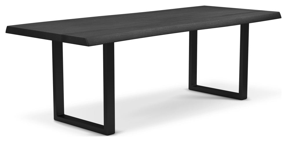 Brooks Dining Table, Ebonized, Black, 40"x92", U-Base