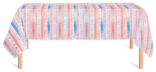 Patriotic Watercolor Folksy Pattern 58 x 102 Tablecloth