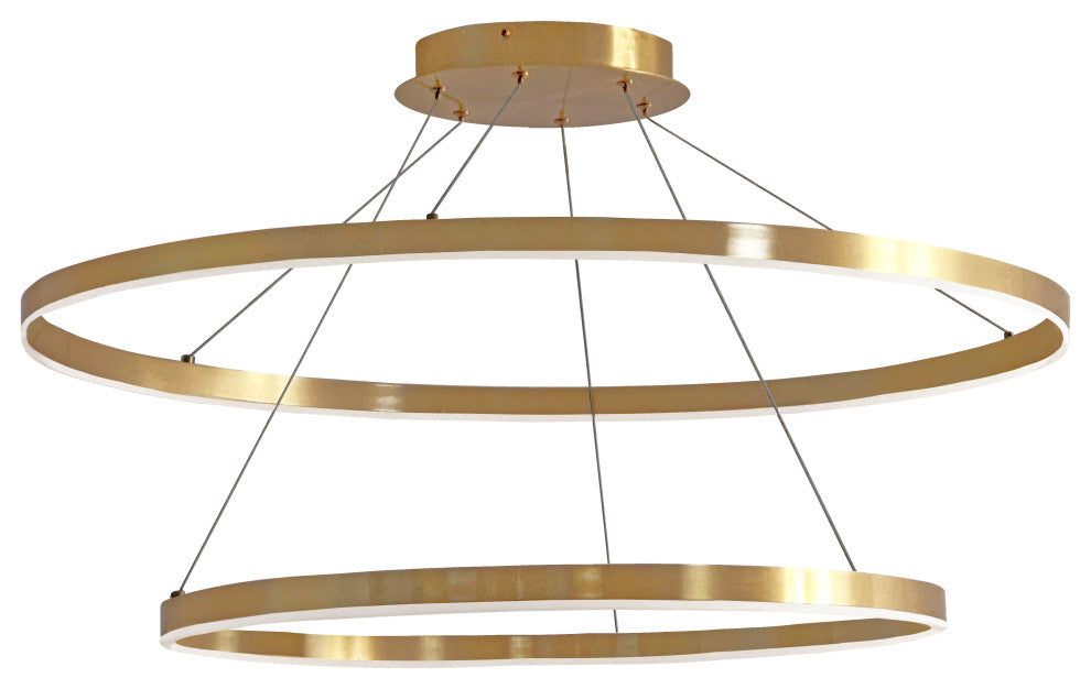 Aged Brass Modern Pendant With White Acrylic