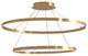 Aged Brass Modern Pendant With White Acrylic