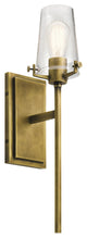 Wall Sconce 1-Light, Natural Brass