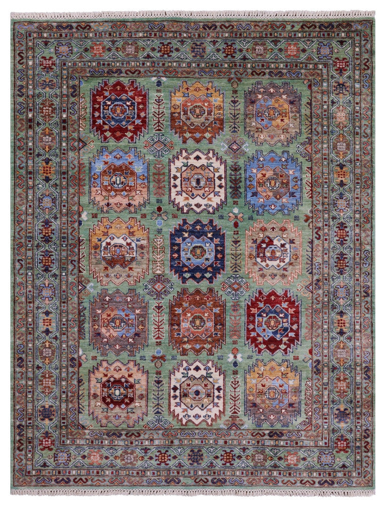 5' 0" X 6' 5" Fine Turkmen Ersari Handmade Rug Q11289