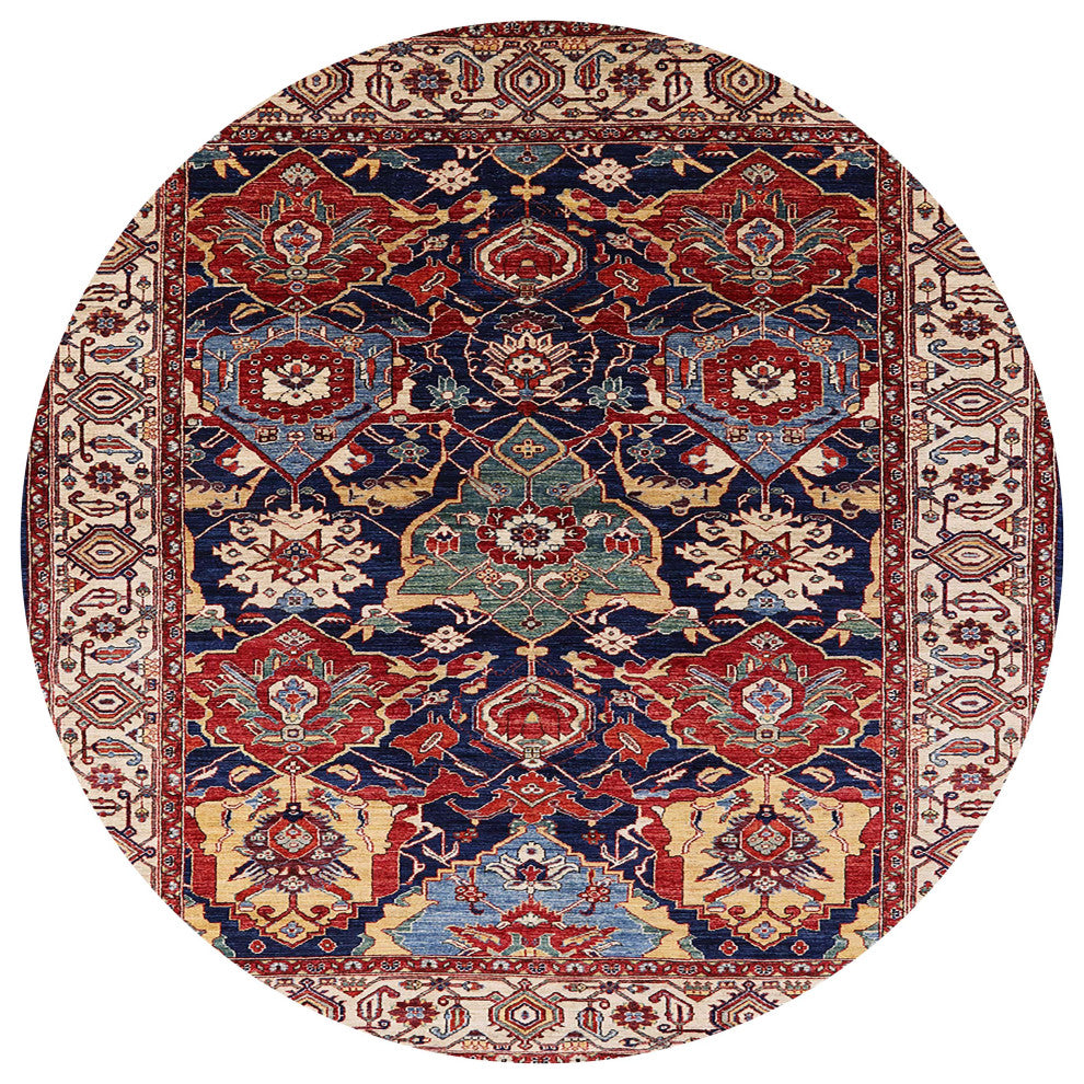 Ahgly Company Indoor Round Mid-Century Modern Area Rugs, 8' Round