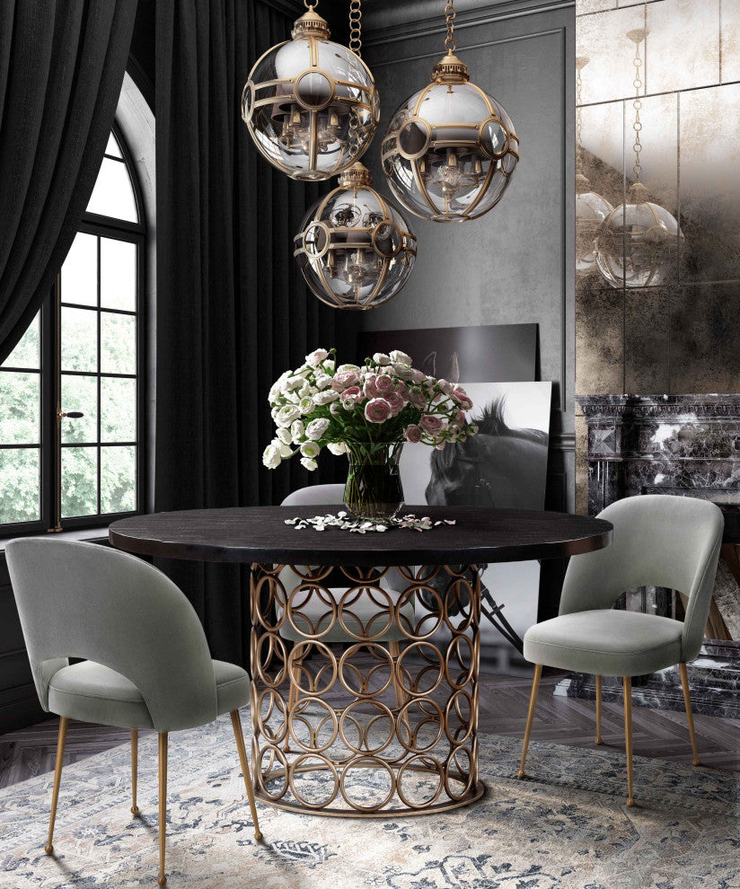 Swell Velvet Chair, Light Gray