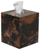 Myrtus Collection Black and Gold Marble Tissue Box Holder