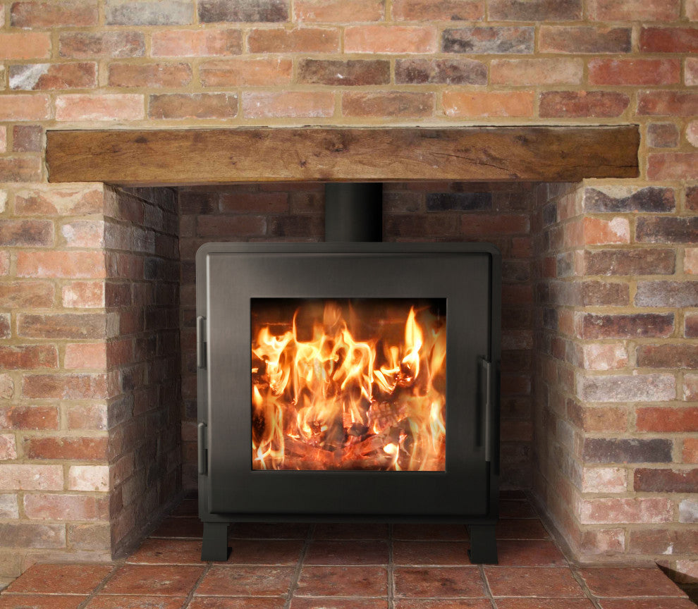 Nova Wood Stove, Satin Black