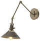 Henry Sconce, Soft Gold Finish, Dark Smoke Accents