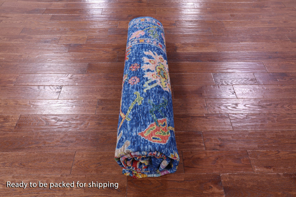 8' Square Turkish Oushak Handmade Wool Rug - Q16042