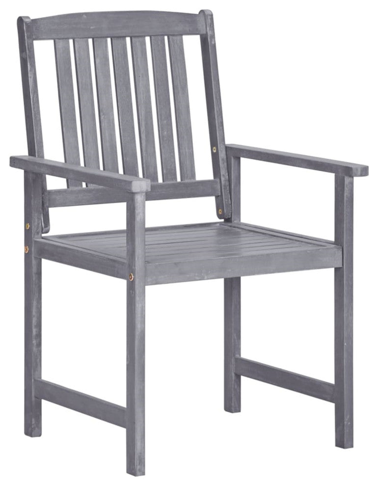 Vidaxl Director's Chairs 4-Piece Solid Acacia Wood Gray