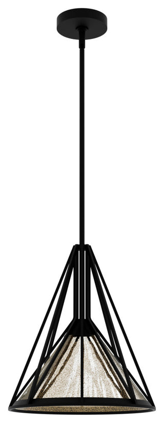 Rafner Natural Iron With Mercury Glass Glass 1 Light Pendant Ceiling