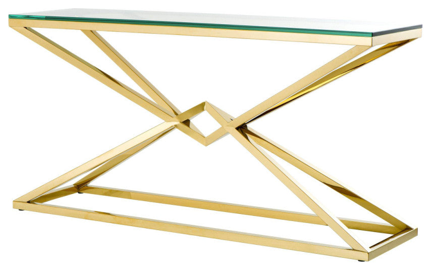 Brass Crossed-Leg Console Table | Eichholtz Connor L
