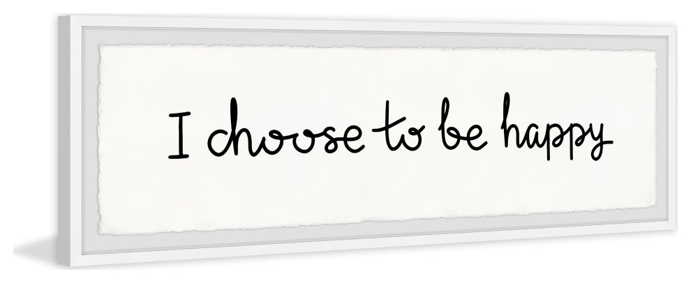 "I Choose to Be Happy" Framed Painting Print, 45x15