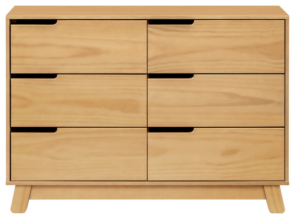 Hudson 6-Drawer Assembled Double Dresser, Honey