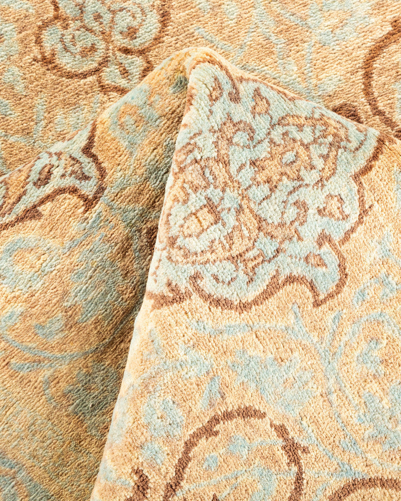 Ujjain, One-of-a-Kind Hand-Knotted Area Rug Brown, 3'0"x9'1"