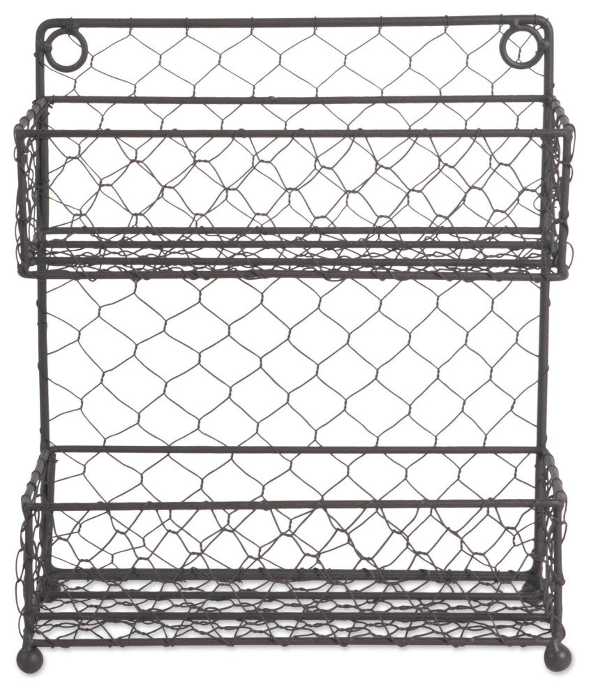 Double Wide 2 Row Chicken Wire Spice Rack