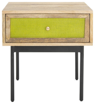 Safavieh Bahiti 1 Drawer Nighstand, Natural/Black