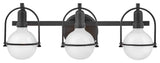 Hinkley Somerset Medium Three Light Vanity, Black