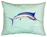 Blue Marlin - Teal No Cord Pillow - Set of Two 16x20