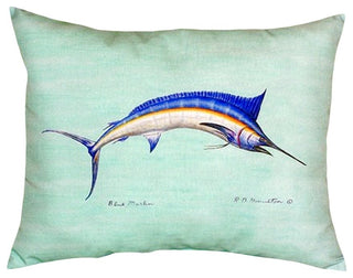 Blue Marlin - Teal No Cord Pillow - Set of Two 16x20