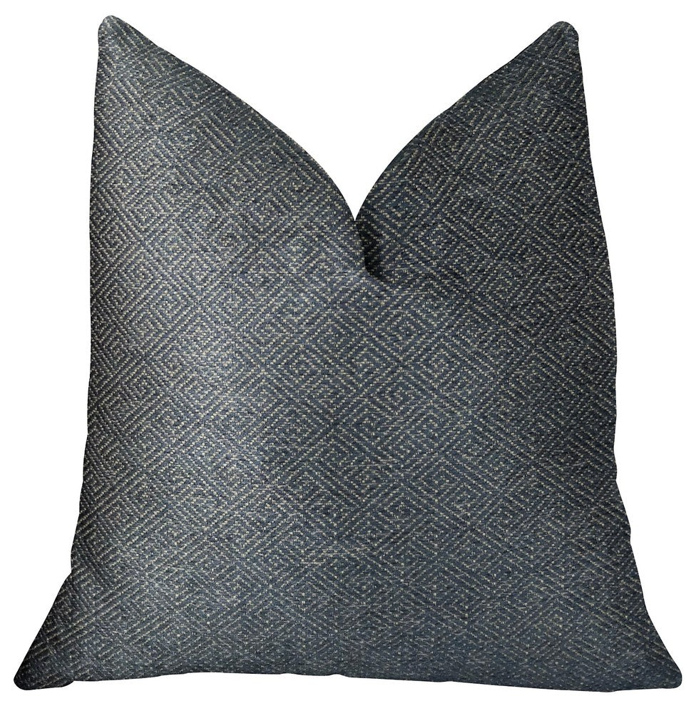 Montesano Blue Handmade Luxury Pillow, 22"x22"