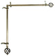 Walter Multi Angle Ceiling Rod 120-170 inch, Antique Brass, Two Sided