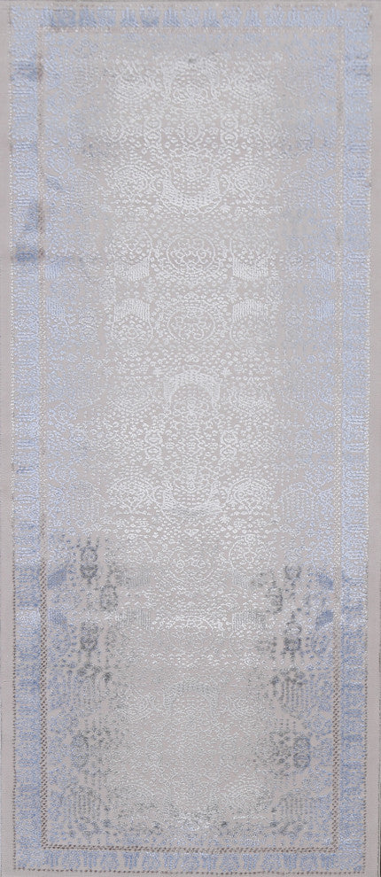Geometric Damask Turkish Transitional Oriental Rug Home Decor Carpet 3x8