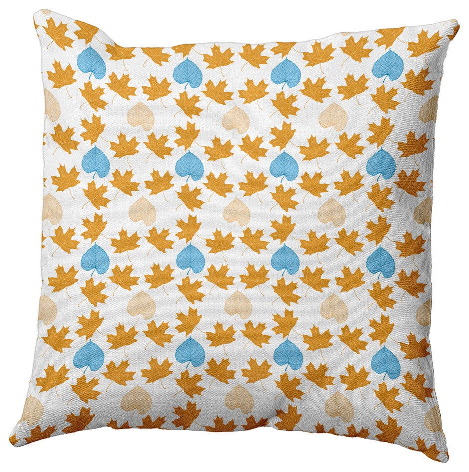 Lots of Leaves Accent Pillow, Golden Mustard, 26"x26"