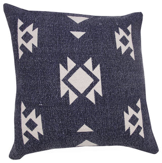 Southwestern Decorative Denim Geometric 20" x 20" Throw Pillow