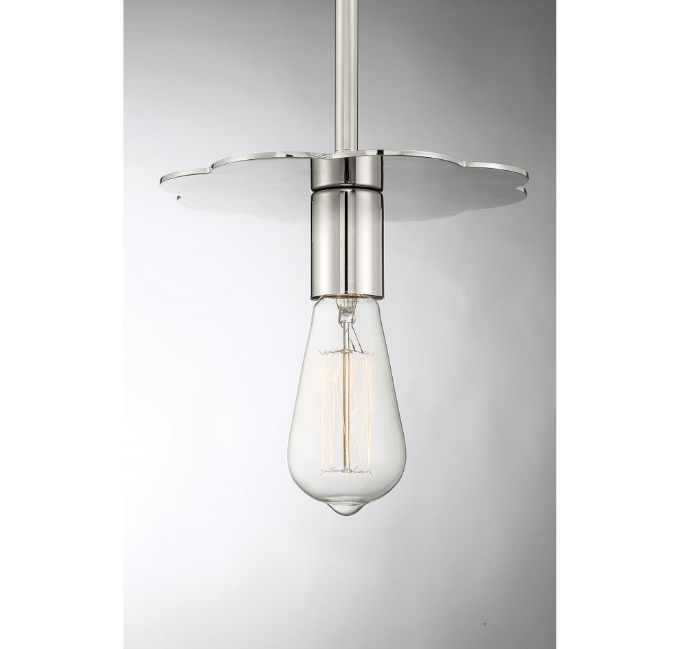 Savoy House Meridian 1 Light Mini-Pendant Polished Nickel