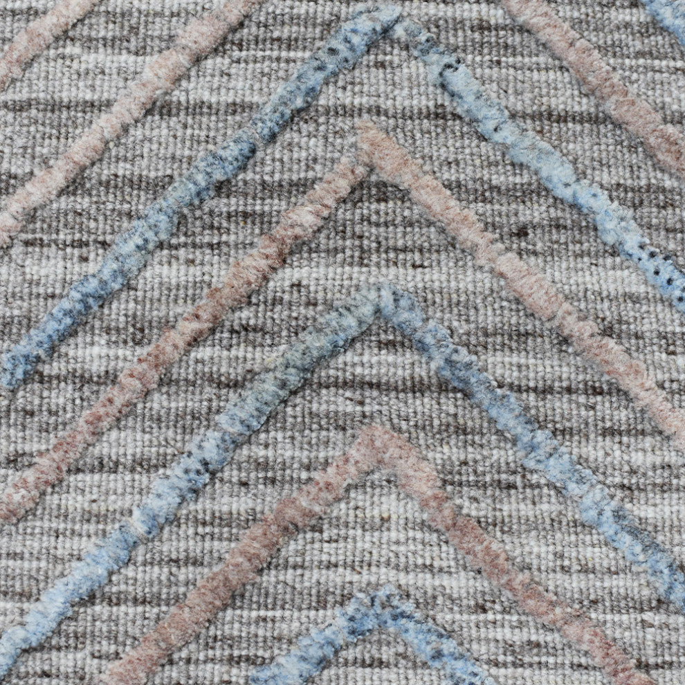 HAND WOVEN FLAT WEAVE KILIM POLYESTER AREA RUGS -Rectangle,Gray,Contemporary