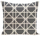 Trellis Geometric Print Pillow, Gray, 18"x18"