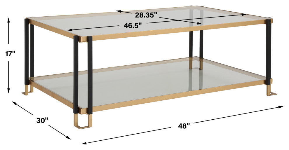 Uttermost Kentmore Glass Coffee Table
