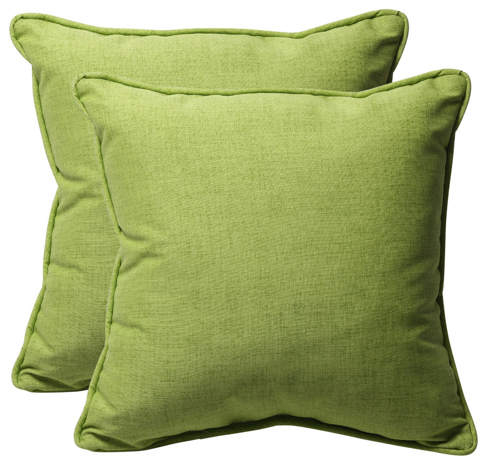 Baja Lime Green 18.5" Throw Pillow, Set of 2