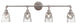 Vintage 4-Light Bath Bar, Aged Silver Finish, 4.5" Clear Bubble Glass