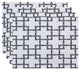 18"x14" Bamboo 2, Geometric Print Placemat, Gray, Set of 4