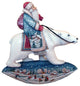 Polar Bear Santa, Woodcarved Figurine
