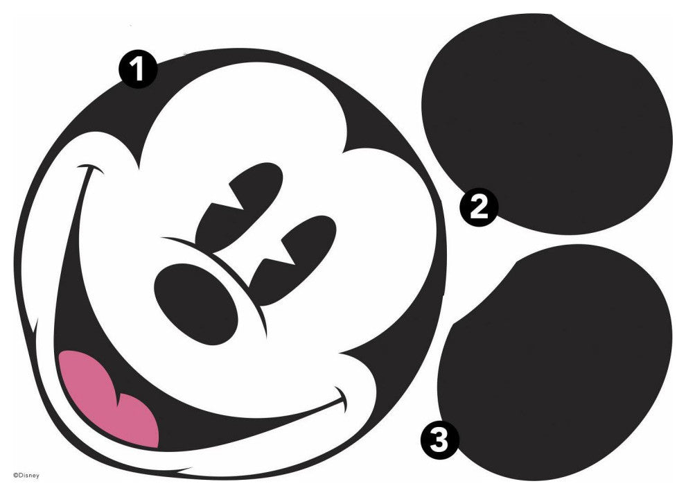 Classic Mickey Head Xl Peel And Stick Wall Decal