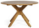 GDF Studio 5-Piece Jacob Outdoor Dining Set With Acacia Table and Cushions