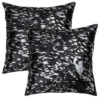 Natural Home Decor Torino Scotland Cowhide Pillow, 2-Piece